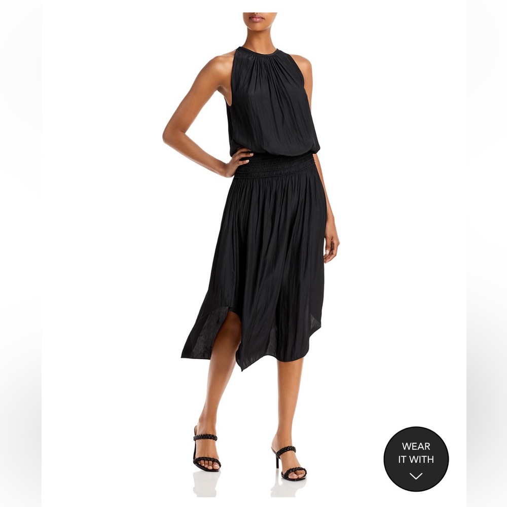 Ramy Brook Audrey Sleeveless Halter Drop Waist Dress
